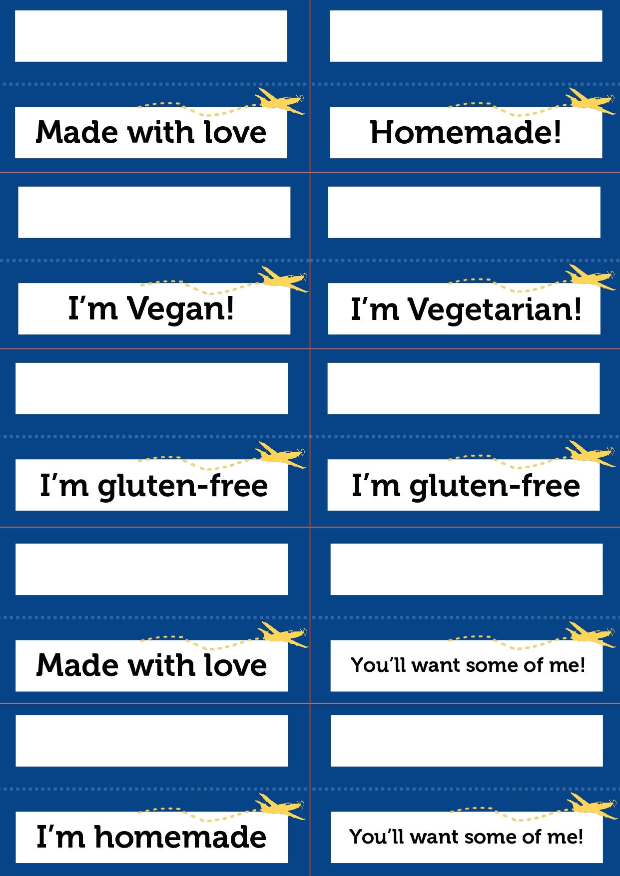 Oceans to Outback - Morning tea tent cards